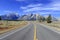 Driving in the Teton Range, Rocky Mountains, Wyoming, USA