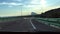 Driving towards Gibraltar on Andalusian road