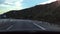 Driving towards Gibraltar on Andalusian road