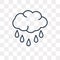 Drizzle vector icon isolated on transparent background, linear D