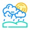 drizzle weather color icon vector illustration