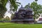 DROHOBYCH, UKRAINE - JUNE 10, 2021: St. George Orthodox Church in Drohobych - a wooden architectural monument included in the UNES