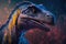 Dromaeosaurus Colorful Dangerous Dinosaur in Lush Prehistoric Nature by Generative AI