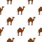 Dromedary camel pattern seamless