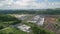 Dron view at Panama City Condado del Rey highway and mall