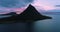 Drone aerial 4K video of Iceland nature Kirkjufell mountain landscape at sunset