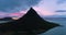 Drone aerial 4K video of Iceland nature Kirkjufell mountain landscape at sunset
