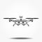 Drone aerial camera icon graphic design logo illustration eps 10