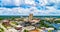 Drone Aerial of Downtown Spartanburg South Carolina SC Skyline