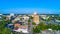 Drone Aerial of Downtown Spartanburg, South Carolina, USA Skyline