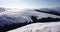 Drone aerial landscape at the Monte Pora ski area in winter season