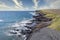 Drone aerial photograph of cows grazing at the coastal path inlet at Kiama