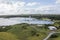 Drone aerial photograph of the Currie Harbour Lighthouse