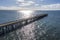 Drone aerial photograph of the Naracoopa Jetty on King Island