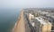 Drone aerial scenery of Brighton City and coast in Sussex United Kingdom. Top view of cityscape