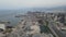 A drone aerial shot panning from Beirut Port to Beirut City