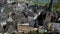 Drone Aerial video over the roofs from the village Uerzig on the Moselle Germany