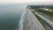 Drone Aerial Video of the Public Beach Access along Island Drive, North Topsail Beach, North Carolina