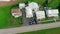 Drone Aerial View of Amish Farm Lands and Amish Sunday Meeting