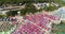 Drone Aerial View of Beach Pool Party in Budva, Montenegro