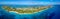 The drone aerial view of Bermuda island