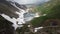 Drone aerial view of the Lake Branchino an Alpine natural lake during spring season. Italian Alps. Italy