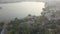 Drone aerial view from lucky burj, kishore sagar talab, kota city panoramic view. Raw video