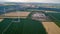 Drone aerial view of RWE german energy industrial area