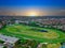 Drone Aerial view of Suburban federation residential house in Sydney NSW Australia