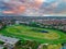 Drone Aerial view of Suburban federation residential house in Sydney NSW Australia