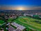 Drone Aerial view of Suburban federation residential house in Sydney NSW Australia