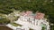 Drone Aerial View of Vizcaya Museum and Gardens, Miami USA, Historic Landmark
