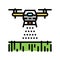 drone agriculture farm color icon vector illustration