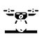 drone agriculture planting glyph icon vector illustration