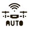 drone auto return home icon Vector Glyph Illustration