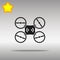 Drone black Icon button logo symbol