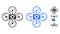 Drone Camera Composition Icon of Circles