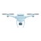 Drone camera icon, cartoon style