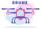 Drone with Camera Remote Control Driven Flying Over to Taking Photography and Video Recording in Flat Cartoon Illustration