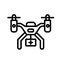 Drone camera Vector Icon easily modify.