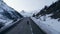 Drone captures a motorbike riding in the Alps