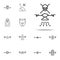 drone with chemical elements icon. Drones icons universal set for web and mobile