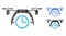 Drone clock Composition Icon of Spheric Items