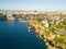 Drone Coastline Hidirlik Castle Harbor Antalya