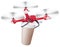 Drone coffee cup delivery. Realistic creative