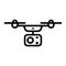 Drone copter vector icon. Drone copter illustration logo.