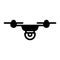 Drone copter vector icon. Drone copter illustration logo.