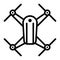 Drone copter vector icon. Drone copter illustration logo.