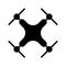 Drone copter vector icon. Drone copter illustration logo.