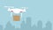 drone delivery flat icon animation for an explainer video